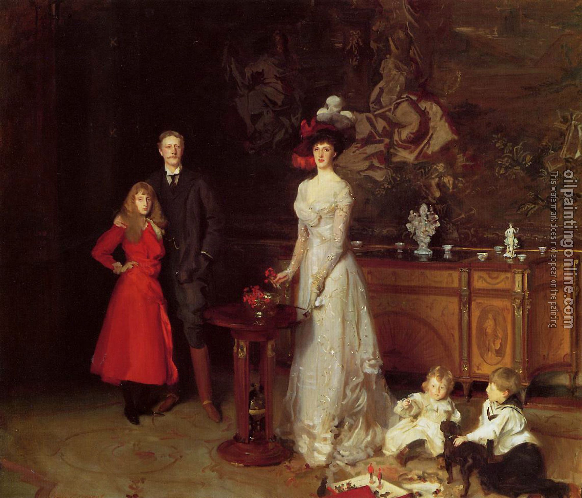 Sargent, John Singer - Sir George Sitwell, Lady Ida Sitwell and Family